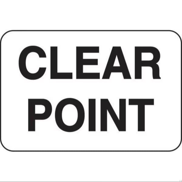 Accuform RAIL SIGN CLEAR POINT 12 in X 18 in FRR731RA - main